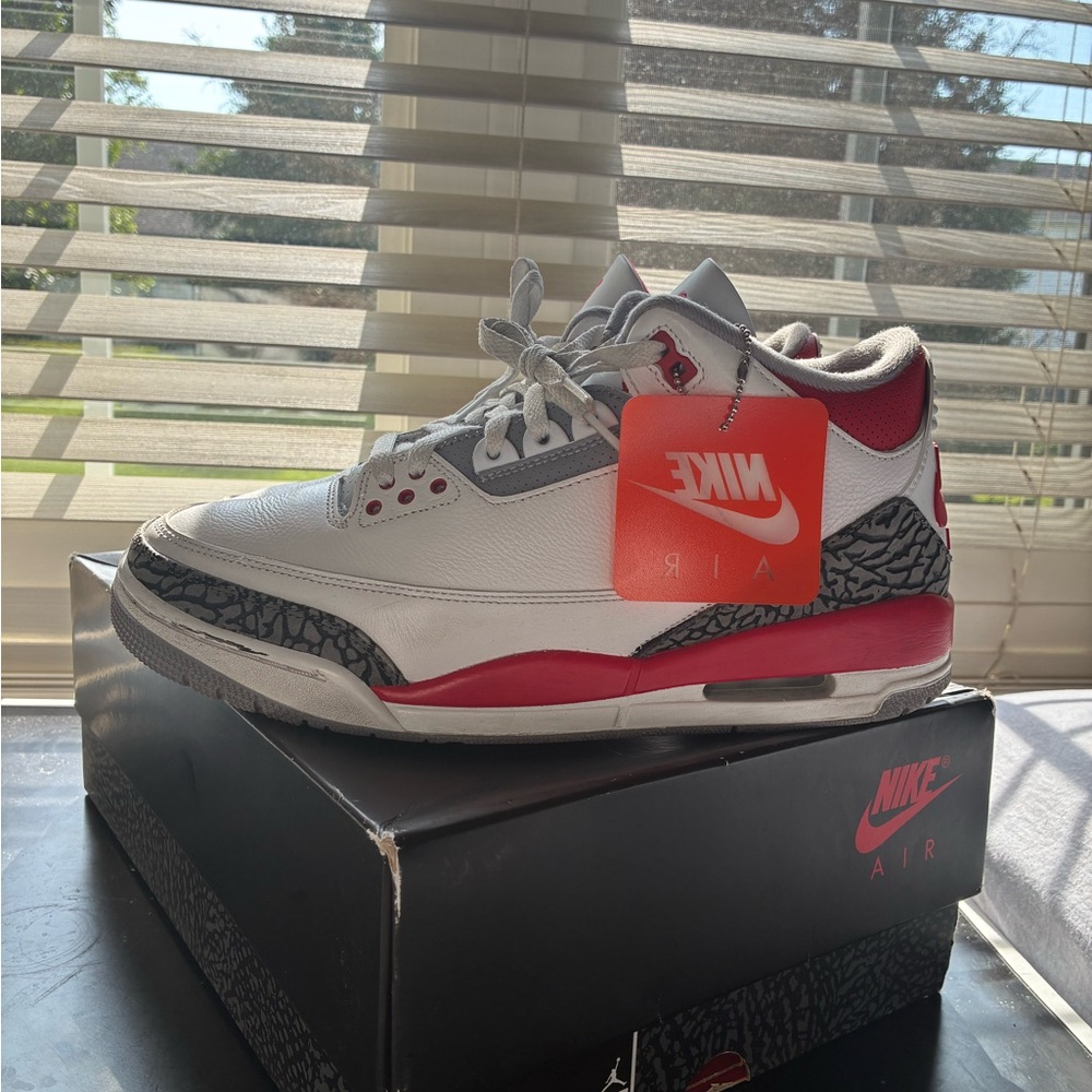 Jordan Athletic Shoes - White, Red, Gray